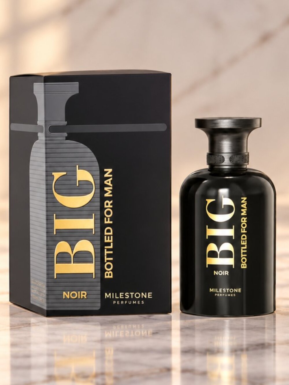 Milestone Big Bottled Noir 100ml 3.4 oz EDP For Men's Fragrance Sealed